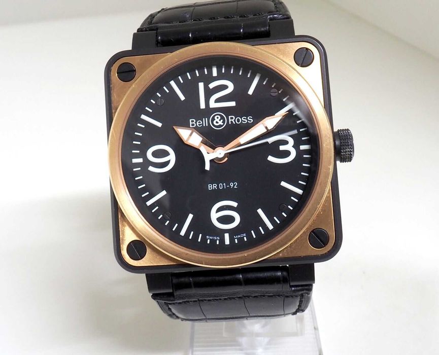 Bell & Ross gold 18K złoto 750 46mm złoty zegarek