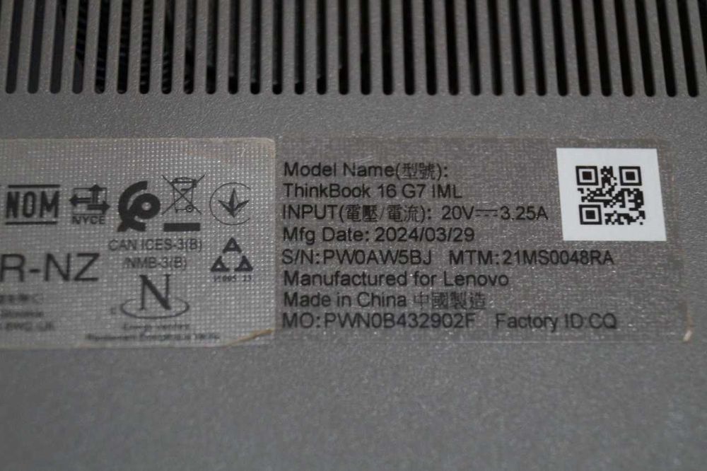 ГАРАНТІЯ Lenovo ThinkBook (16"/Core ULTRA 5 125U/RAM 16/SSD 512)TVOYO