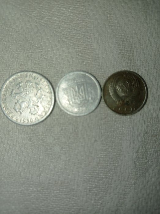 Продам монеты Чехословакии,ссср, Украины
