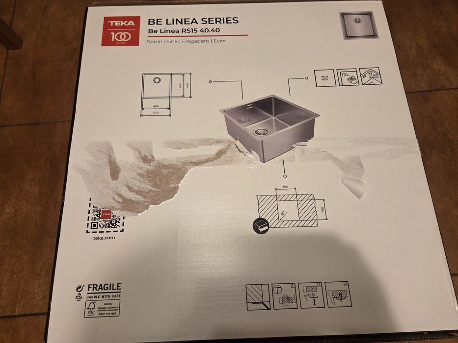 Zlewozmywak jednokomorowy TEKA Be Linea RS15 40.40