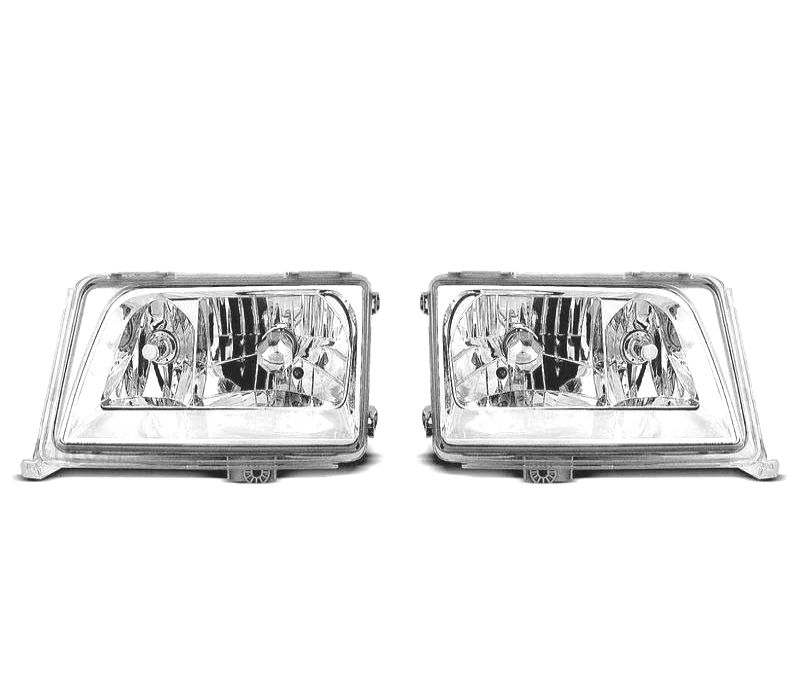 FARÓIS MERCEDES W124 93-95 FUNDO CROMADO