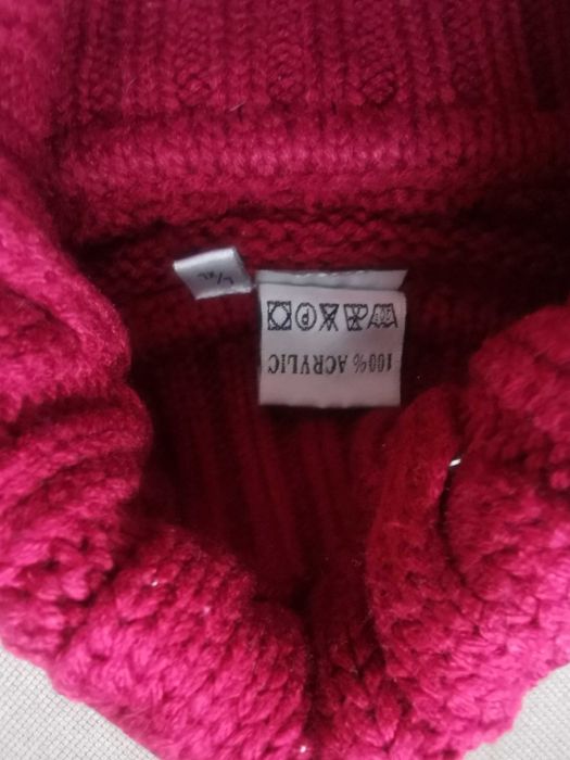 Sweter damski golf z warkoczami