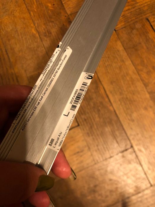 Kątownik aluminiowy srebrny 1000x11x11x1 cm 5300 L equal Alu ADEO 5szt