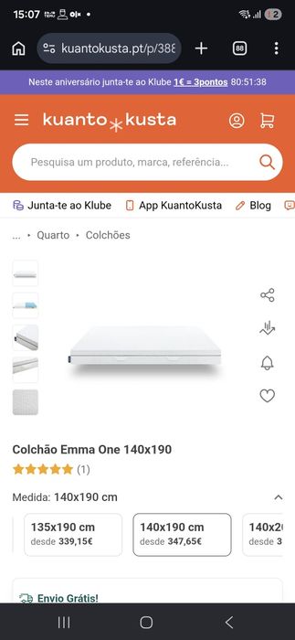 Colchão Casal Emma 140*190