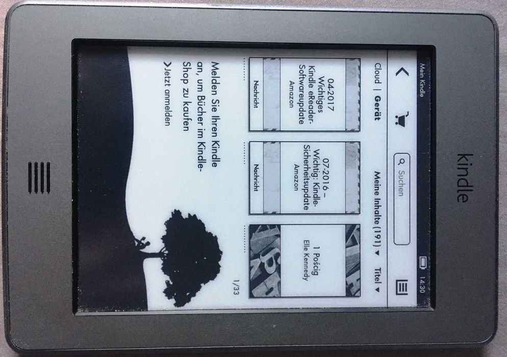 amazon kindle 4 generacji dotykowy, bez podświetlenia