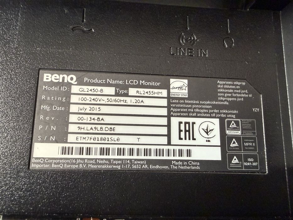 Monitor Benq 24” fhd