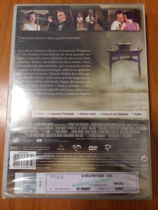 Dvd - O veu pintado NOVO SELADO