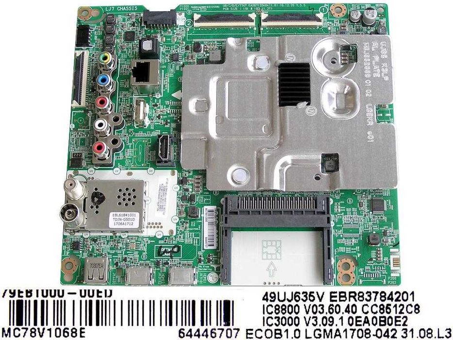 ebr83784.01 eax671334.04-1.0 tv led smart lg 49uj634v
