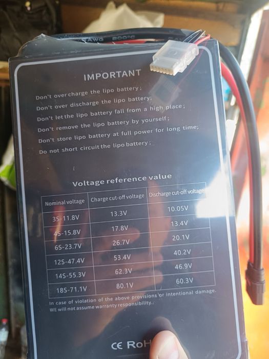 Батареї Нові 66000mah6s 23.7 v, нуль циклів