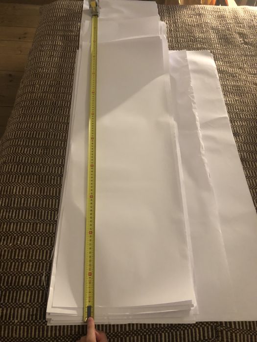 Tiras de papel A3 e  tamanho variavel