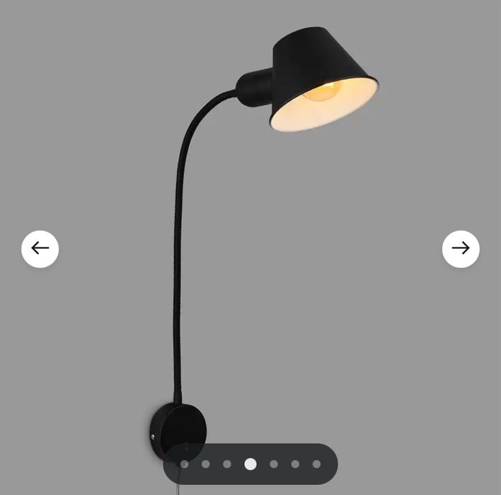 Candeeiro de parede Brello preto (2 unidades)