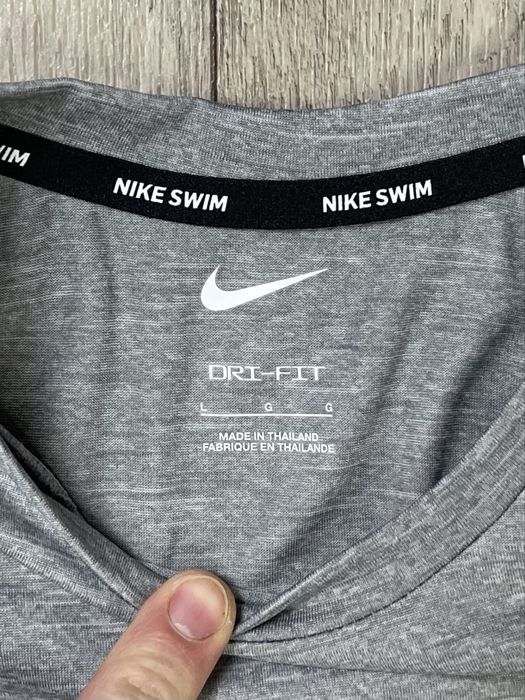 Nike Swim dri-fit футболка L размер спортивная серая