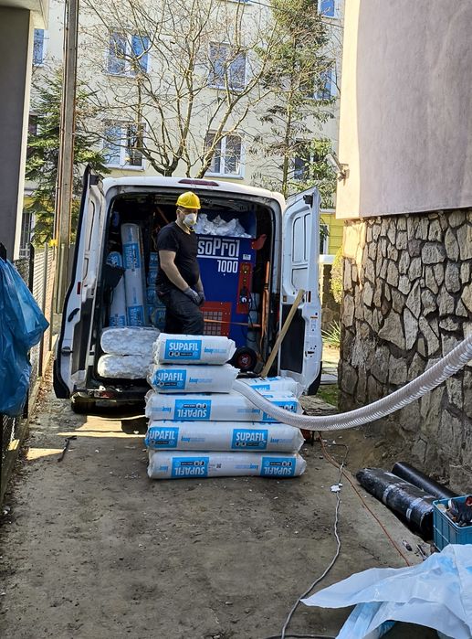 Ocieplenia metodą wdmuchiwania CELULOZA/WEŁNY