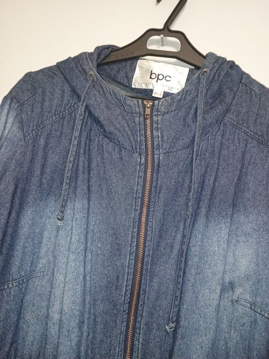 Granatowa kurtka jeansowa parka Bonprix 48 / 4XL