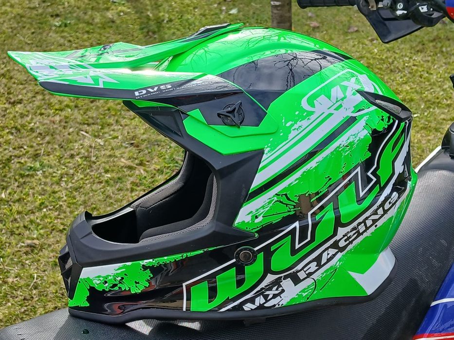Capacete e óculos motocross