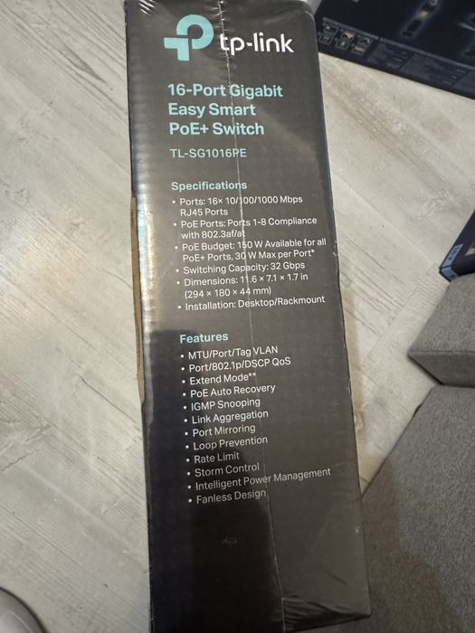 TP-Link 16p TL-SG1016PE 8xPoE+