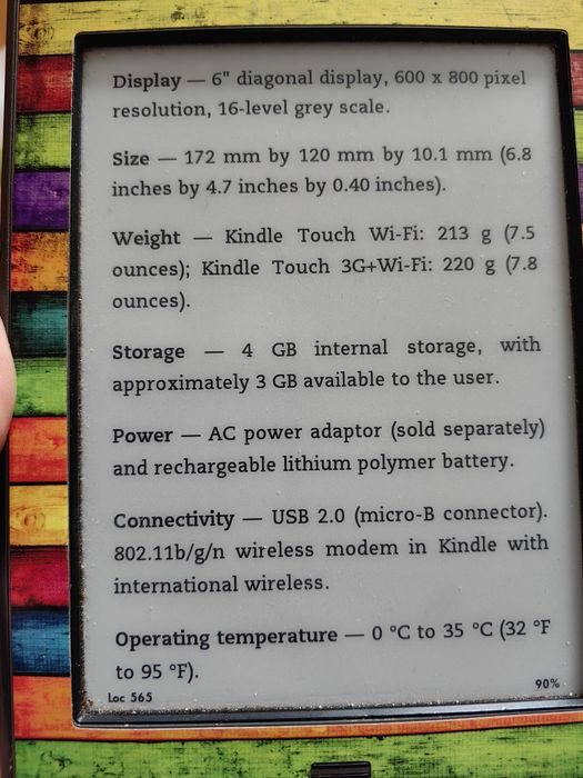 Amazon Kindle Touch