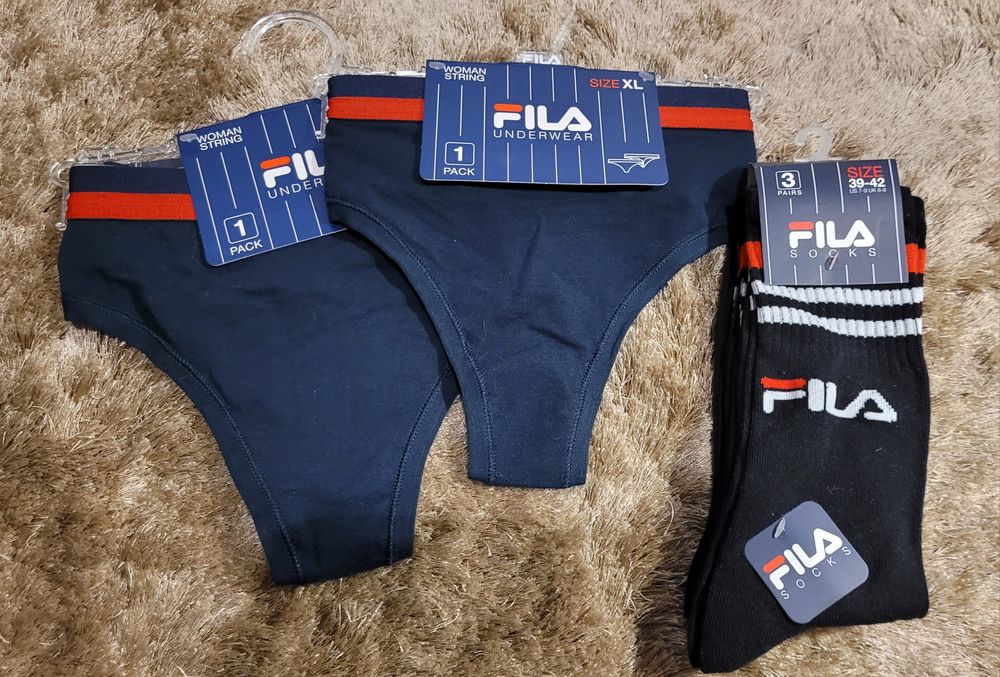 Komplet stringi skarpetki fila xl