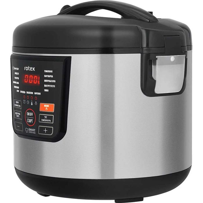 Мультиварка Rotex 5 л, 900 Вт, 3D нагрев, антипригарное покрытие.