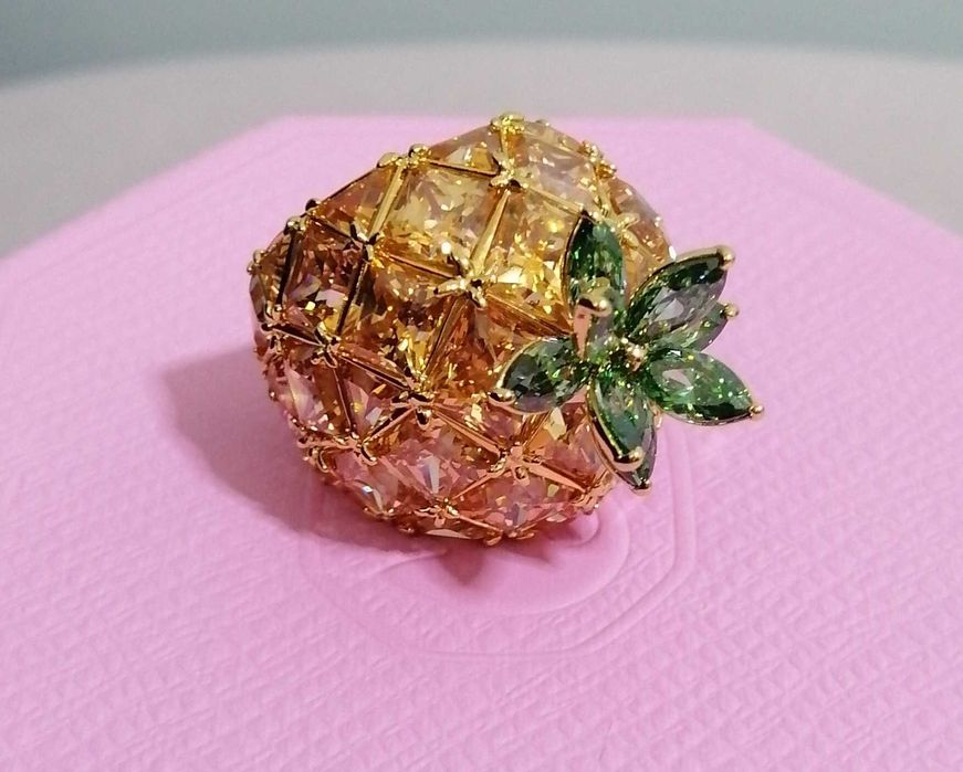 Swarovski Idyllia pierścionek koktajlowy ananas rozmiar 50-52