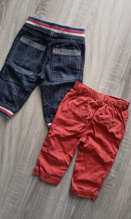 Komplet Zestaw Niemowlęce Chłopięce Spodnie Jeansy Name IT F&F 74