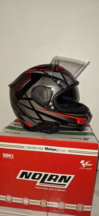 Capacete Nolan N87  (tamanho S) c/ intercomunicador Bluetooth