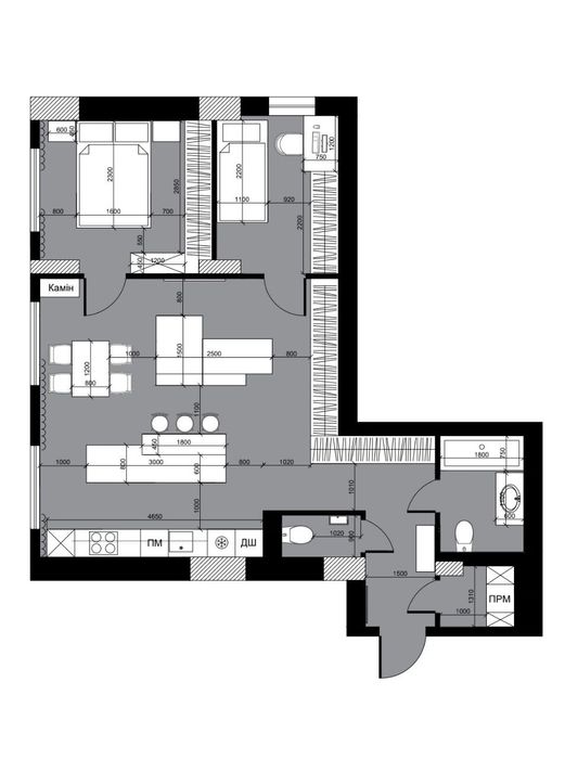 Квартира 3-кімнатна, Митниця (е-Оселя/молодіжний фонд)