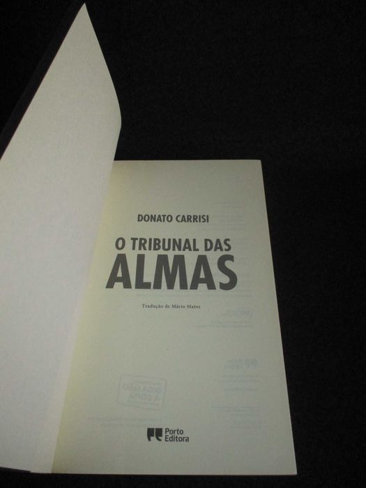 Livro O Tribunal das almas Donato Carrisi