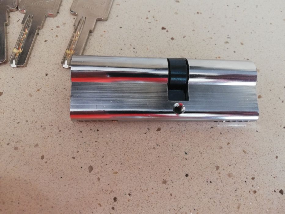 Cilindro fechadura 35mmx45mm MF novo (5 chaves)