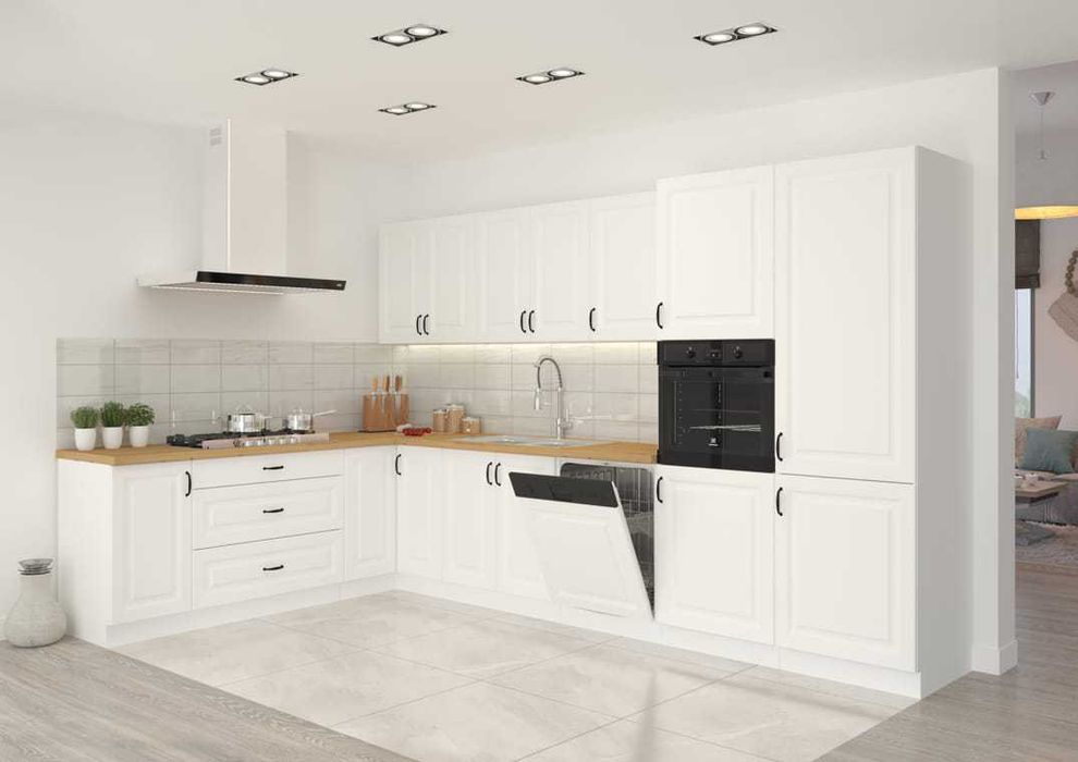 Modułowe meble kuchenne frezowane biały mat pod wymiar!