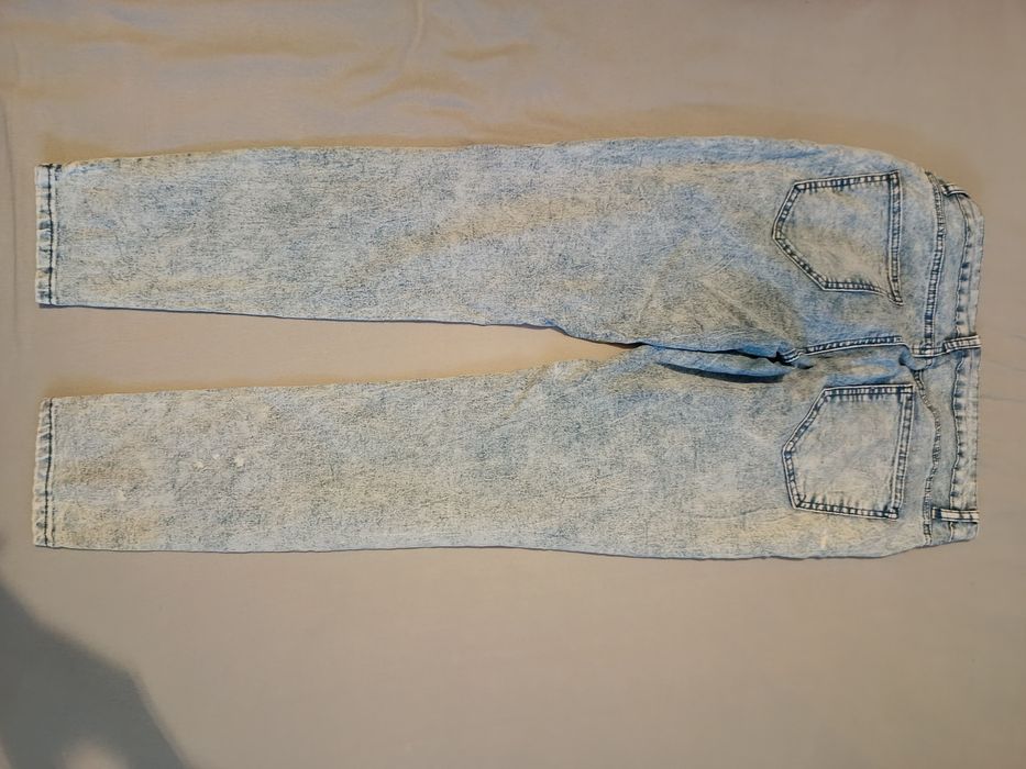 Skinny spodnie jeans 33 L marmurkowe