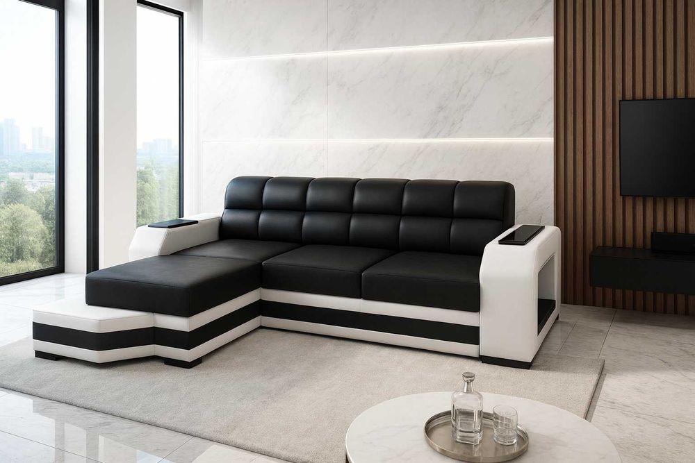 Narożnik GALAXY czarno - biały