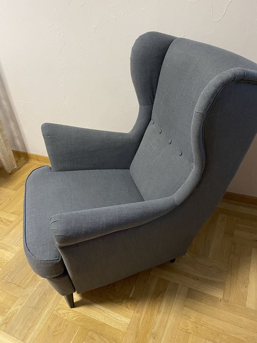 Fotel uszak Ikea STRANDMON szary