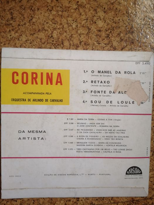 Vinil "O Manel da Rola" de Corina