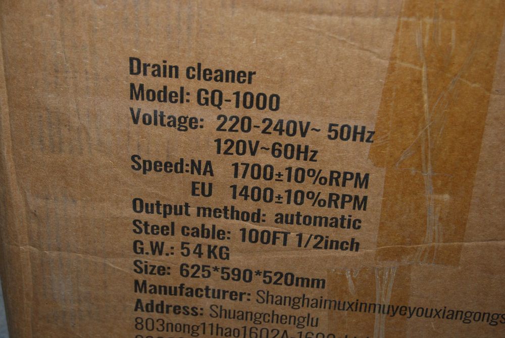 Maszyna do czyszczenia rur 30 m x 1/2