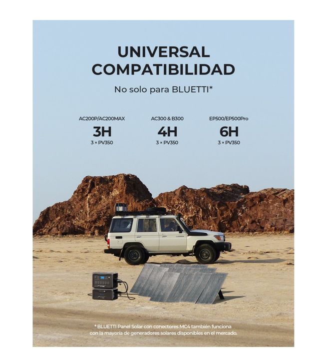 Gerador eletrico portatil Bluetti AC70 + Painel Solar PV 350 Bluetti