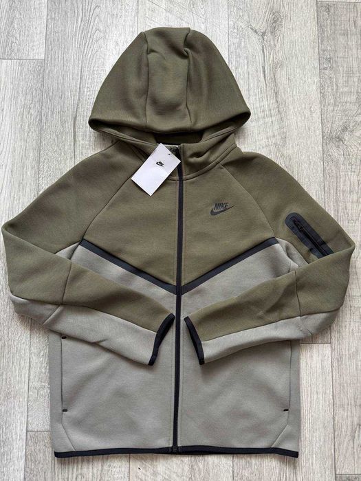 ОРИГІНАЛ! Кофта Nike Tech Fleece Fz Wr Olive L XL Kids | HV5867-320