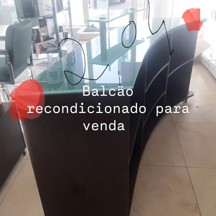 Balcão de receção para salões de beleza