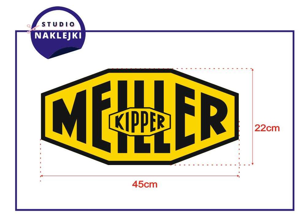 Naklejki Meiller Kipper Naczepa Wywrotka 45x22cm Nalepki