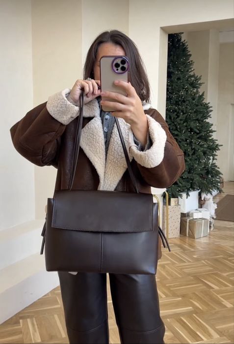 Сумка-шопер з екошкіри