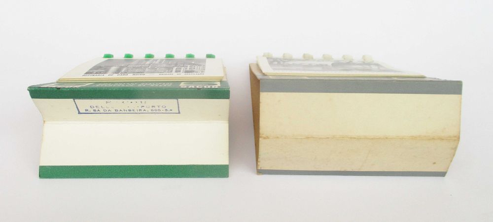 Calendários de secretária Sacor do ano de 1955 e 1956