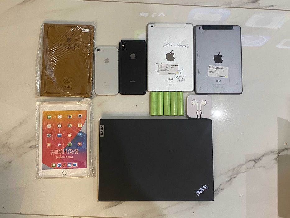 Лот №1 iPad Mini A1454 iPhone XS Max 8 Tesla 18650 ThinkPad X13 2Gen