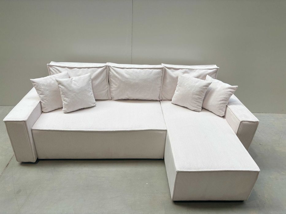 Sztruksowy narożnik rozkładany EDEN poso, pojemnik na pościel! 999ZŁ!!