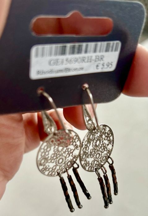 Urocze kolczyki ażurowe w stylu etno boho.