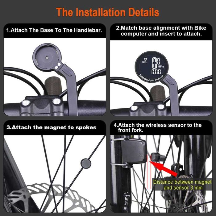 Беспроводной Велосипедный компьютер  Спидометр , одометр