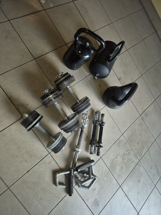 Hantel,  gryfy, kettlebell