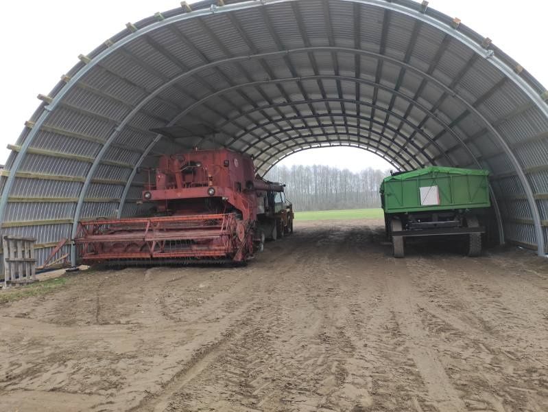 Hala łukowa 12 x 20 garaz wiata na slome maszyny nawozy