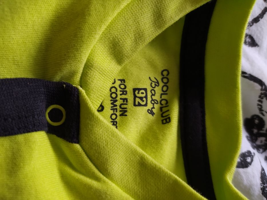 Nowa limonkowa piżamka panda cool club 92