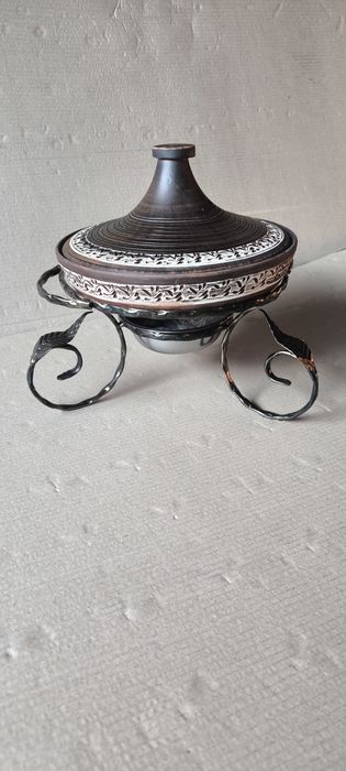 Садж кований з кришкою таджин блюдо для подачі готування страв