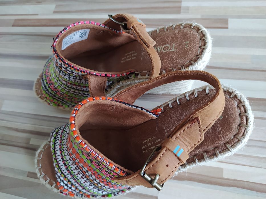 NOWE Espadryle sandały 35,5 Toms Monica Cherry Tomato